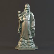Chinese God Of Fu Statue 3d Model 3ds Max Object Files Free Download Modeling 39959 On Cadnav Statue 3d Model Model