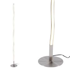 Led Stehleuchte Stehlampe Wellen Optik Farbe Silber