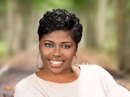 Short Relaxed Hairstyle With Pin Curls From Melisa Marshall Trendy Short Hair Styles Short Relaxed Hairstyles Relaxed Hair