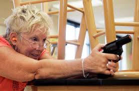 Active shooter training at Harlem High School