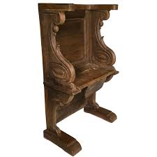 Early Gothic Medieval Cathedral Solid Oak Misericord Bench Chair Chair Bench Medieval Furniture Gothic Chair