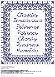 The seven virtues are meekness, patience, honesty, kindness, chastity, honoring one's parents, and love toward enemies. 25 The Seven Virtues Ideas Virtue Seventh Bushido