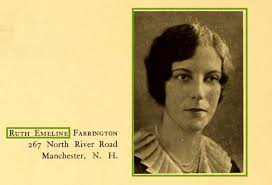 New Hampshire Artist and Forestry Education Supporter: Ruth Emeline  Farrington of Manchester (1907-1970)
