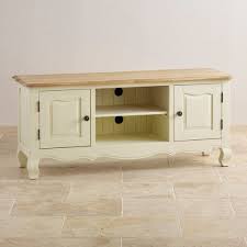 Bella Brushed Oak And Painted Widescreen Tv Cabinet Grey Sofa Living Room Oak Furniture Land Large Tv Cabinet