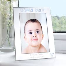Personalised Silver 5 7 Baby Boy Photo Frame Love My Gifts
