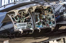 The wires are screened or in a metal braid or conduit to shield the high frequency ignition interference. Wiring Harness And Wire Looms For Aircraft Silver Fox