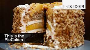 The Piecaken Is A Layer Of Pecan Pie A Layer Of Pumpkin Pie And A Layer Of Spice Cake All In One Thanksgiving Cakes Holiday Desserts Dessert Recipes Easy