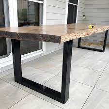 Metal dining table legs australia fires in 2020. Diy Outdoor Live Edge Table Metal Dining Table Metal Outdoor Table Outdoor Dining Table Diy