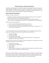 Leadership V Management