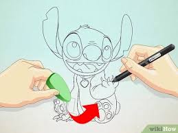 Now add stitchs eye sorta as if you are drawing a seed inside a seed. How To Draw Stitch From Lilo And Stitch 7 Steps With Pictures