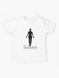 Yoga Mountain Pose Tadasana Kids T Shirt By Sadsacdesigns Redbubble