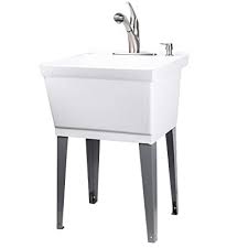 Basement rough in identification plumbing zone professional plumbers forum. Buy Utility Sink Laundry Tub With Pull Out Spout And Soap Dispenser By Vetta Stainless Steel Faucet Heavy Duty Free Standing Slop Sinks For Basement Workshop Garage Online In Kuwait B07q6mch7y