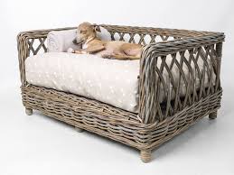 Memory foam dog beds are becoming increasingly popular, and these are ideal for pets with mobility issues, or older pets known to suffer from joint pain. The Raised Rattan Dog Bed Charley Chau Luxury Dog Beds Blankets