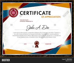 All certificate templates are professionally designed and ready to use, and if you want to change anything at all, they're easily customizable to fit your needs. Certificate Vector Photo Free Trial Bigstock