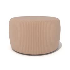 Stripy Beige Pouf 3d Model Simple Object Pouf 3d Model