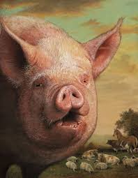 Bill Mayer At Drawger Old Major 39 S Dream Animal Farm Orwell Farm Animals Notorious Big Art