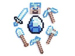 Can be used to craft diamond. Minecraft Diamond Tools Steve With His Diamond Helmet And A Diamond Nugget All Make Perfect Decorations For A Cake Cupc Etsy Handmade Gifts Beaded Bracelets