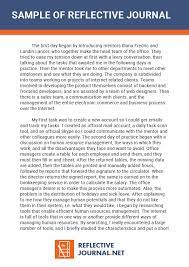 Rewrite the endings to stories they read. Sample Of Reflective Journal Reflective Essay Examples Reflective Journal Reflective Journal Example