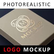 Download Logo Mockup Debossed Gold Foil Stamping Logo On Kraft Box Logo Mockup Deboss Foil Stamping