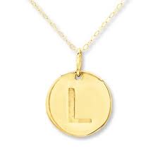 Jared Initial L Necklace 14k Yellow Gold Gold Chain Necklace Womens Gemstones Jewelry Necklace J Necklace