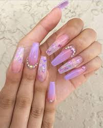 Pin By Alondra Renovato On Nails In 2020 Purple Acrylic Nails Purple Ombre Nails Ombre Acrylic Nails