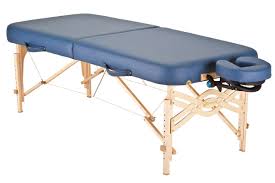 Portable tables fold in half for easy storage and are light in design, but they may have a lower weight limit. Spirit Portable Massage Table From Earthlite Jointless Technology