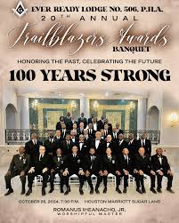Join us for Ever Ready Lodge No. 506's 20th Annual Trailblazers Awards  Banquet as we celebrate 100 Years Strong! Honoring the past and celebrating  the future, this event will be one for