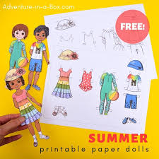 Choose from 254 paper dolls that you can download and print for free. Summer Dress Up Dolls Free Printable Templates Adventure In A Box
