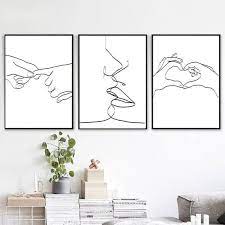 Heart Hands Kiss Art Set Of 3 Prints Digital Download Romantic Wall Art Coupl Decoracion De Habitaciones Modernas Cuadros Para Decorar Decoracion Con Cuadros