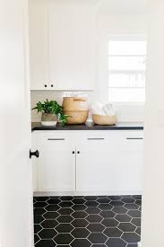 Name brands · excellent service · huge selection · low prices Large Black Hexagon Laundry Room Floor Tiles Design Ideas