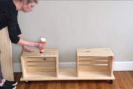 Easy Crate Diy Bench On Wheels Diy Storage Bench Crate Bench Diy Bench