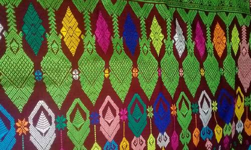 Gambar macam-macam kerajinan tekstil kain tenun