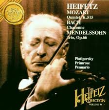 Mozart, Wolfgang Amadeus, Bach, Johann Sebastian, Mendelssohn, Felix,  Baker, Israel, Majewski, Virginia, Primrose, William, Pennario, Leonard,  Jascha Heifetz