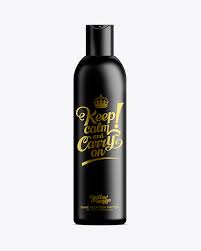 Layered psd through smart object insertion license: Shampoo Bottle 300ml Black In Bottle Mockups On Yellow Images Object Mockups