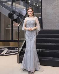 Per la luna di miele. Abiti Da Sera Grigio Perla Lunghi 2020 Schiena Scoperta Vestiti Diciottesimo Eleganti Bassi 7919071121 2 Ricici Com