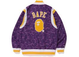 / we are #lakersfamily 17x champions | want more? Bape X Mitchell Ness Lakers Warm Up Jacket Purple Fw18