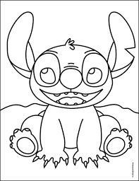 Awesome stitch coloring pages disney comingback info. How To Draw Stitch Art Projects For Kids
