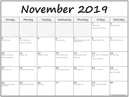 This page contains a national calendar of all 2020 public holidays for malaysia. November 2019 Calendar With Funny Holidays Holiday Printable Templates Calendar Printables Holiday Calendar
