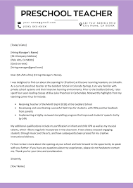 The following is an example of a teacher introduction letter sent from a recent graduate, to an employer that hasn't advertised a job opening. Preschool Teacher Cover Letter Example Writing Tips Resume Genius