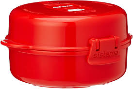 Top the egg with 1/3 cup water and a splash of distilled white vinegar. Amazon Com Sistema Microwave Cookware Easy Eggs Red 9 16 Oz 271 Ml Kitchen Dining