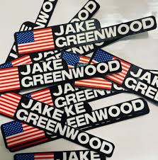 U.S.A. Flag Name Custom Stickers, Decal, Vinyl, Flag, U.S.A, Custom, Name,  Trucks, Cars, Toolbox, Window, Door, Motorcycle, Bikes, Yeti