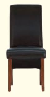 Solid wood dining table and 6 black/brown leather chairs, all in mint condition, the table extends from 1600mm to 2000mm and is 800mm wide and. Henley Black Faux Leather Dining Chair Dark Leg