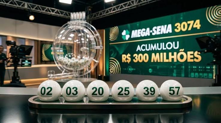 Mega-Sena 3074 n&atilde;o faz milion&aacute;rio na faixa principal e pr&oacute;ximo concurso promete R$ 300 milh&otilde;es