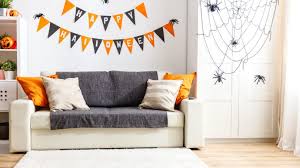 You can hang a wreath above the mirror or a spooky garland or banner from the fireplace. 25 Tips To Save Money On Halloween Decorations This Year