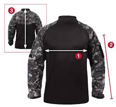 Rothco Military Combat Shirt Size Chart