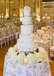 An Elegant White Wedding Reception Elegantwedding Ca Wedding Cake Table Decorations White Weddings Reception Wedding Cake Table