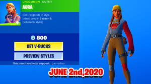 How to get the fortnite aura outfit? Fortnite Item Shop Today Aura Skin Is Back June 2nd 2020 Youtube