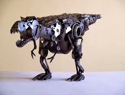Karya Seni Dinosaurus Baja Mengagumkan Dari Limbah Spare Parts Kesenian Logam Seni Las Patung Logam