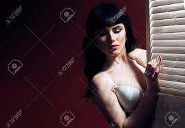 As adjectives the difference between brunet and brunette is that brunet is (rare) of a man's or boy's hair, brown or black hair while brunette is. Sexy Lady With Brunette Hair In Underwear Erotic And Attraction Stock Photo Picture And Royalty Free Image Image 97320184