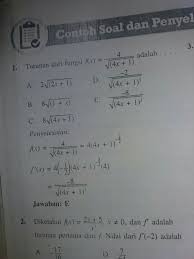 Maybe you would like to learn more about one of these? Soal Dan Jawaban Materi Turunan Brainly Co Id